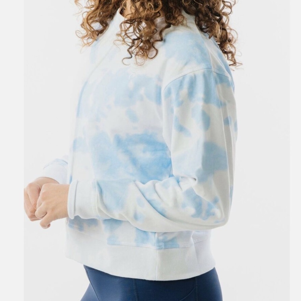Zyia Hendrix Heaven crew boxy sweatshirt medium workout layering lightweight - Picture 3 of 13